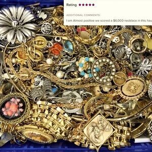 Huge 2 LB unsearched, untested fashion fine jewelry lot~ gold silver pearls more